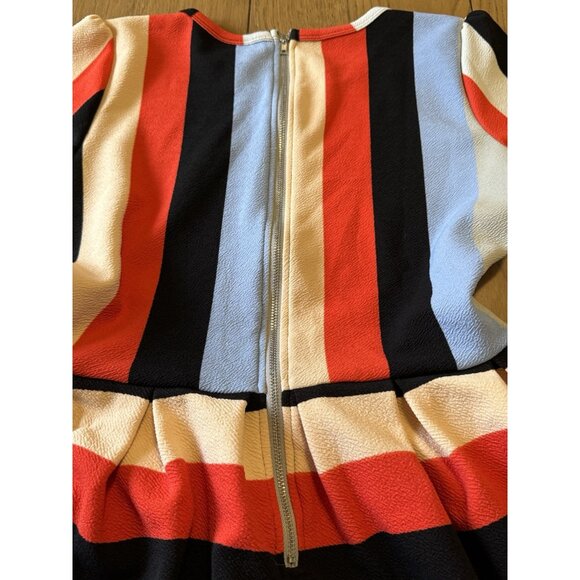 LuLaRoe Womens Amelia 70s Retro Stripes Fit Flare Dress Size Small M Preppy - Picture 8 of 9